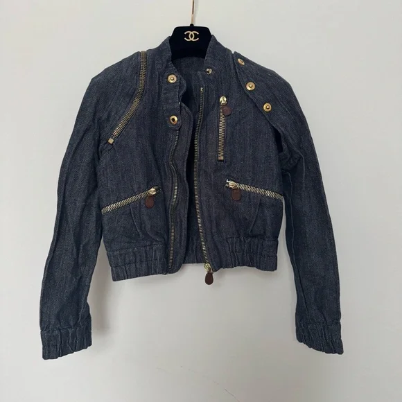 🎁Authentic Marni denim jean jacket convertible vest 38 SX
